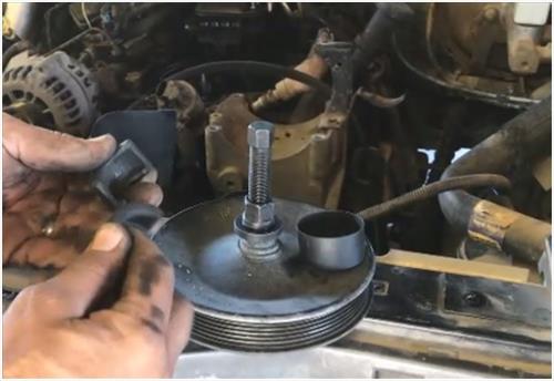 How To Remove a GM or Chevy Power Steering Pump Pulley 4