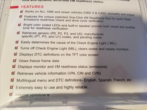 Review Autel Auto Link AL319 OBD2 Scanner Specs