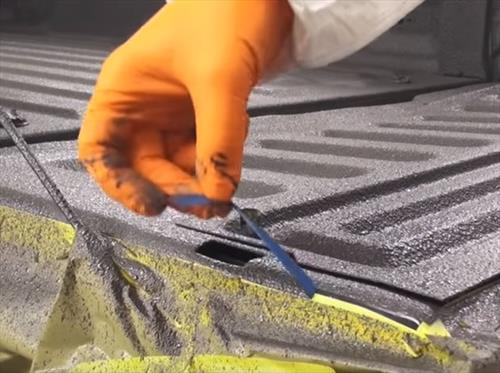 How To Spray On Bed Liner Into a Truck Bed DIY 11