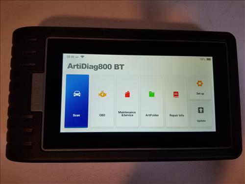 Review TOPDON ArtiDiag800BT OBD2 Scanner Bluetooth Wireless Diagnostic Tool Menu