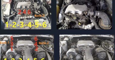 GM Chevy 3.1L V6 Engine Firing Order Cylinder Location Bank-1 Bank-2