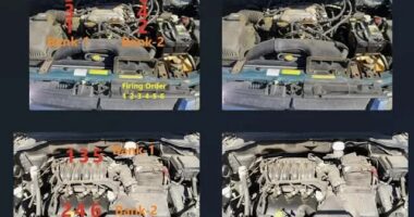 Mitsubishi 3.8L Engine Firing Order, Cylinder Location, Bank-1 and Bank-2